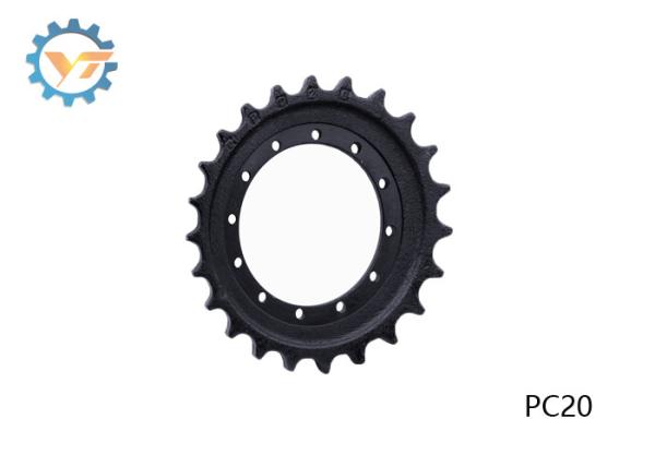 Roda dentada da estrutura do mercado de acessórios PC20 KOMATSU com cor preta