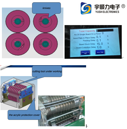 High Speed Practical Multi Blades PCB Cutting Machine for PCB Production Line