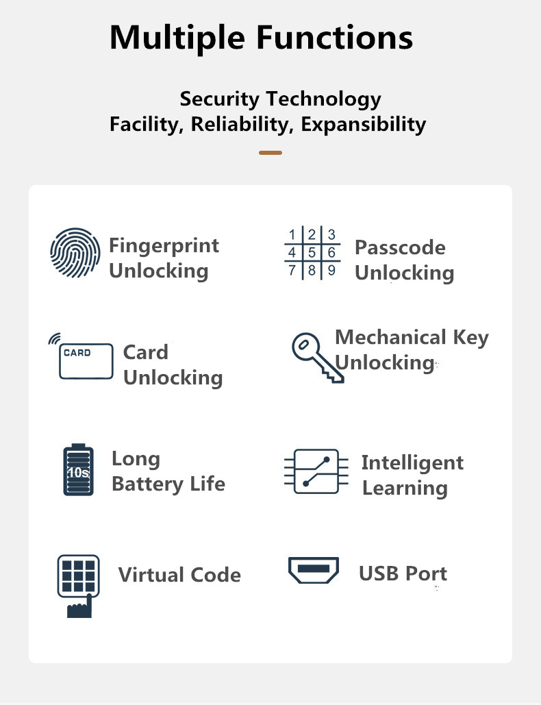 Алюминиевый отпечаток пальца App Control Door Lock Bluetooth водонепроницаемый IP65