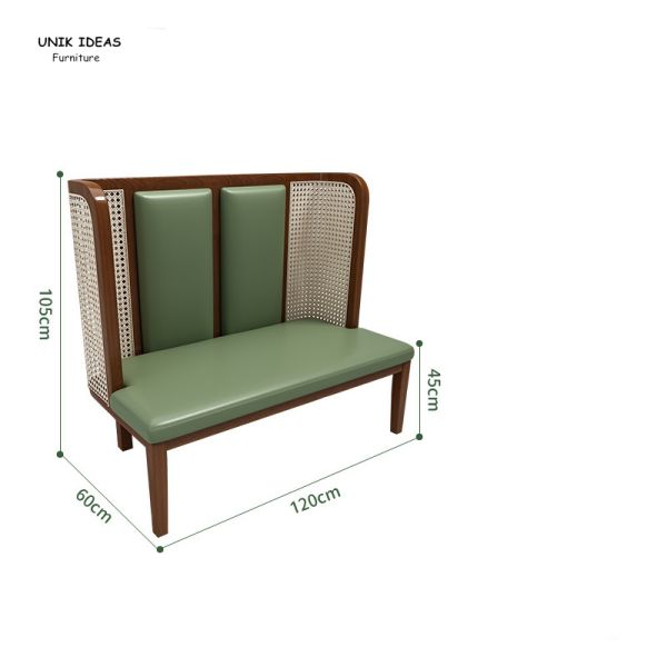 Modern Design Restaurant Dining Table and Chairs Coffee Shop Commercial Furniture Set Solid Wood Chairs Booth Sofa Seats