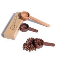 Acacia Wooden Kitchen Utensils Coffee Bean Wooden Measuring Spoon Black Milk Powder Spoon