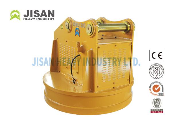 1600kg 3600lb 1.2m 47in Hydraulic Round Lifting Electromagnet For Crane Metal Scrap