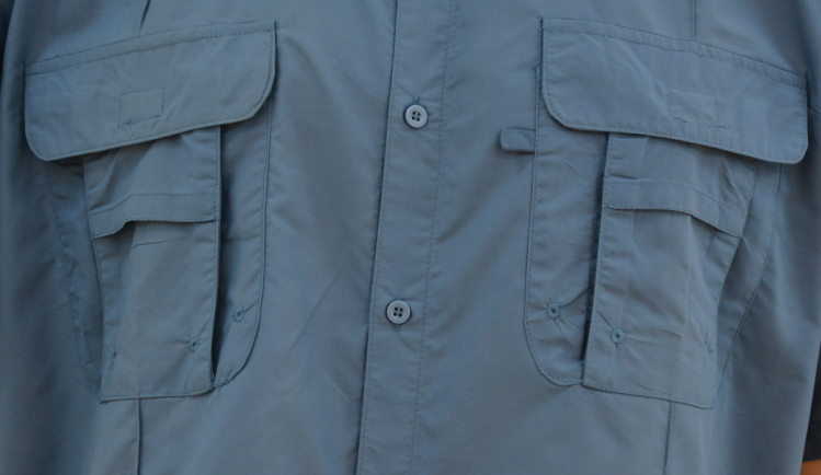 Men's 100%Nylon Work Shirt Short Sleeve Mesh Embroidery Holes