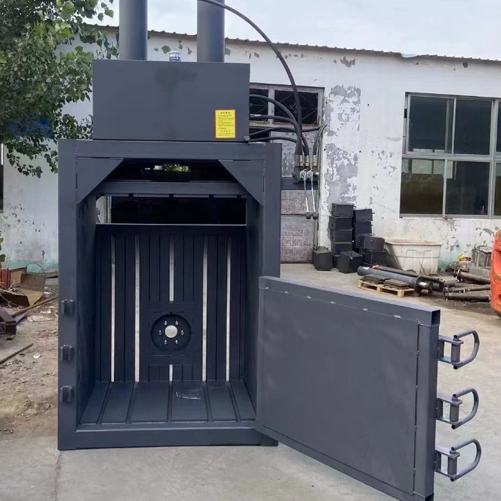 Adjustable Bale Length Vertical Paper Baler Automatic Tension System For Waste Paper Recycling