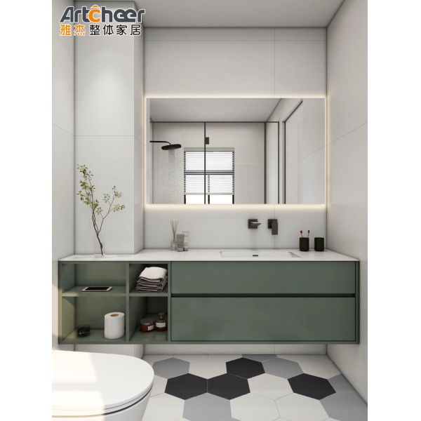 Современный массивный дерево коричневый туалет ванная ванна тщеславие плоская дверь панель в индивидуальном размере