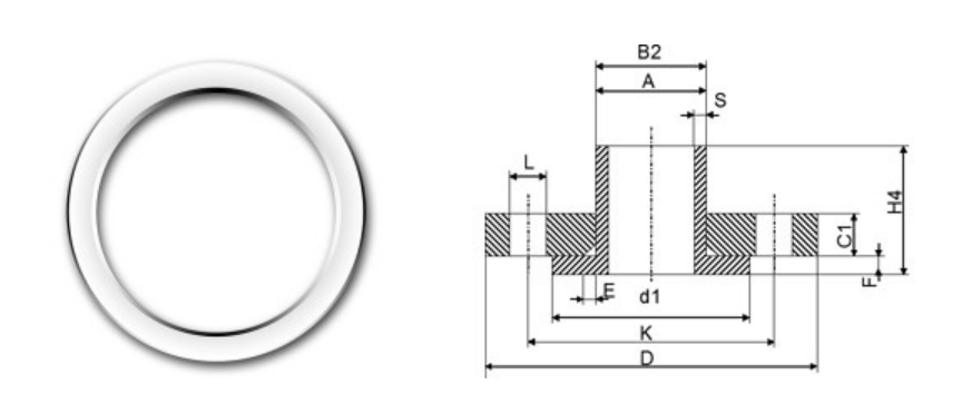 Tipo 35 tubería de acero inoxidable a dos caras estupenda de soldadura 316L Stub End del anillo 1,4404 del cuello del EN 1092-1