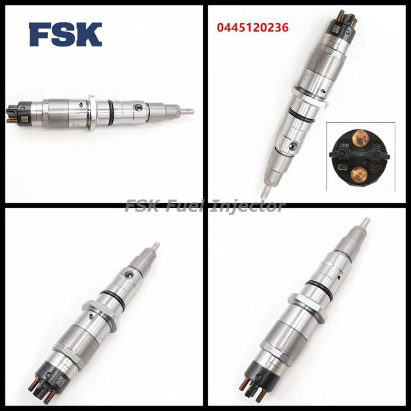 Fuel Injector 0445120236 0445 120 236 0 445 120 236 Compatible With Komatsu S6D114 S6D107 4D107 PC350-7 PC350-8 PC300-8 WA320-6 Cummins PC359-7 QSL9