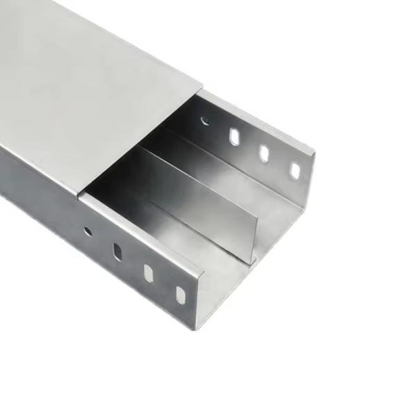Galvanized Finish Trough Cable Trays Rectangular Simple and Hassle-free Installation