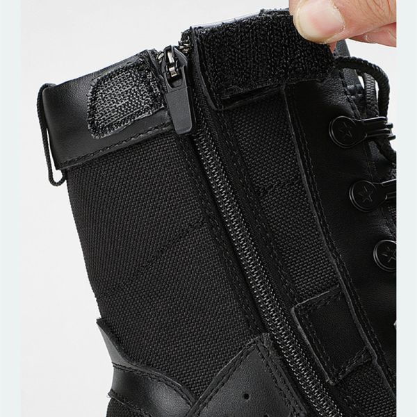 Hiking Waterproof Outdoor High Top Black Leather Boots Mens Boots Casual Leather