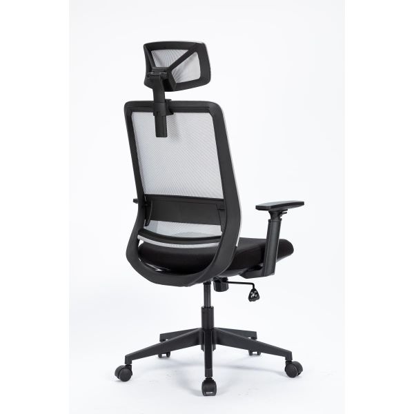 Upgrade Your Office Furniture with 8955 Fixed Arm Massage Mesh Chair in Modern Style
