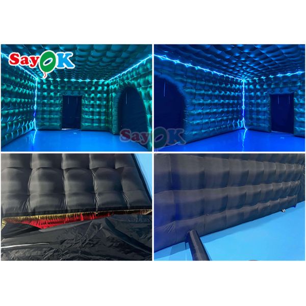 Реклама Ночной клуб Надувная кубическая палатка Сильный Оксфордский ткань материал Надувная воздушная палатка