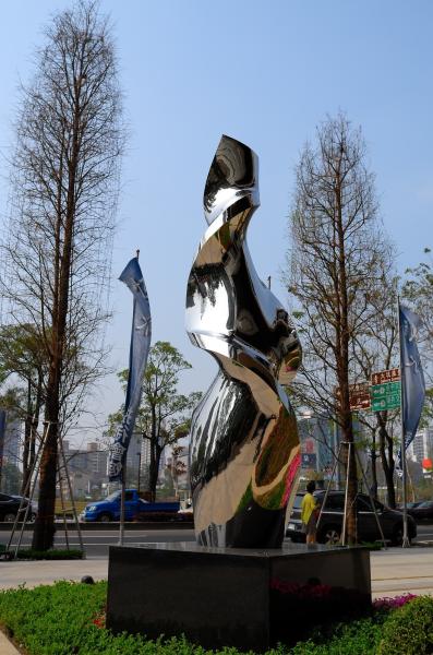 Contemporary Outdoor Metal Sculpture Plaza Decoration In Stainless Steel 316L