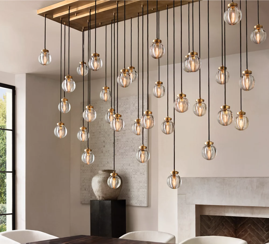 Кухня жемчуг прямоугольник K9 кристаллическое стекло люстра 110V-220V