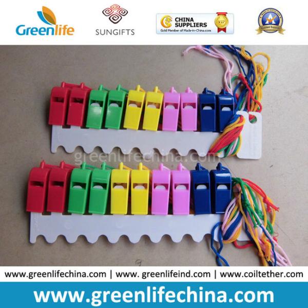 Custom Color Style Plastic Whistle and Lanyard Combo Gift