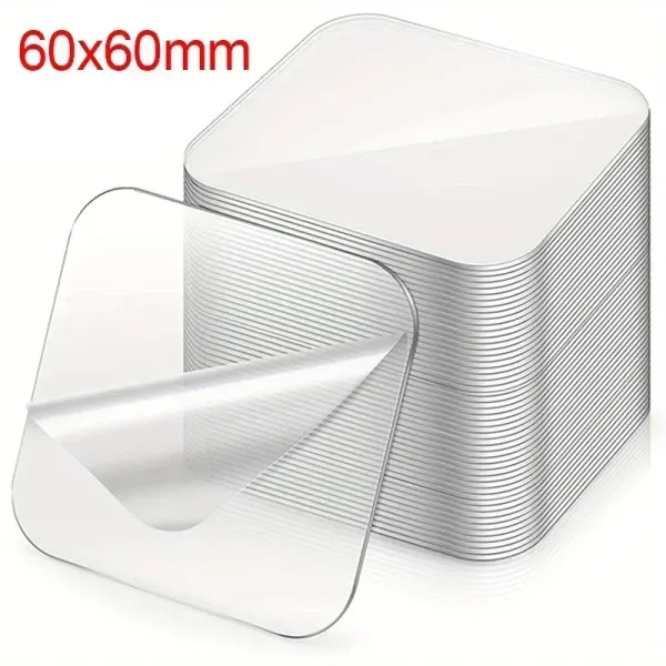 Kitchen Bathroom Wall Hooks Storage Nail-Free Adhesive Sticky Nano Pads Double Sided 10mm Width PVC Pressure Sensitive Acrylic