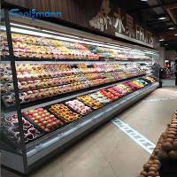 Congelador aberto customizável 1.25m do armário da bebida do vegetal de fruto do refrigerador da exposição largamente
