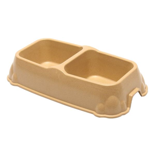 Biodegradable Bamboo Fiber Bowls Water Feeding For Dogs And Cats Easy Clean