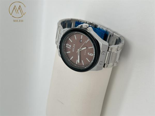 Luxury Waterproof Quartz Movement Watch Date Showing Stainless Steel Strap Wristwatch