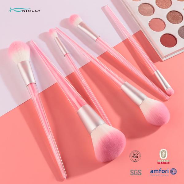 cabelo de nylon das cerdas confortáveis macias de 6pcs Crystal Travel Makeup Brushes Set