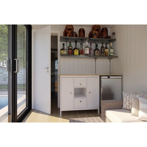 Ventanas de aleación de aluminio y aislante Sala prefabricada de 20 pies Sala de sol europea para aislamiento de hoteles