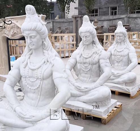 Large Marble Lord Shiva Statue Garden Life Size India God Buddha Sculpture
