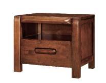 Solid Wood Home Room Furniture Rubberwood Bedside Table Nightstand Simple Style