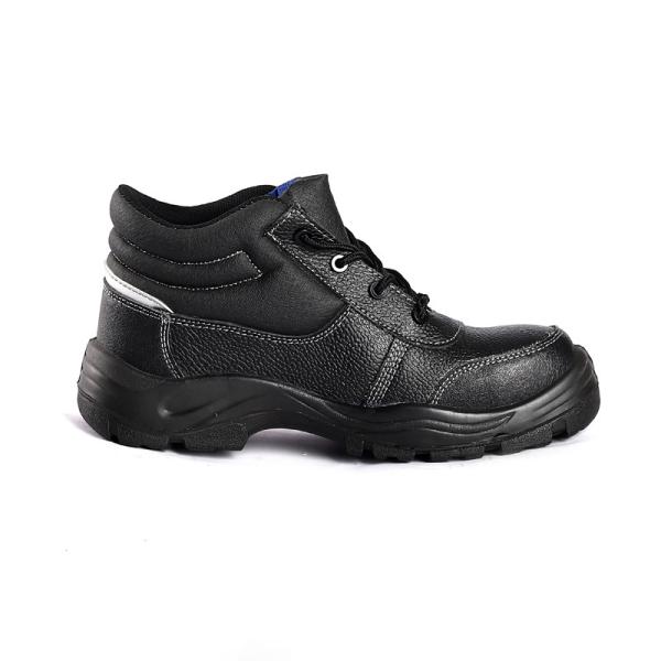 Safety Boot Shoes Embossed Genuine First Layer Cow Leather Men'S Footwear Work Boots