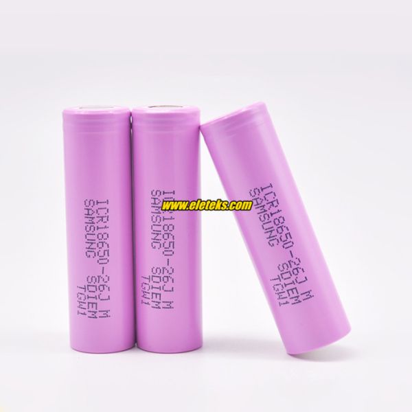 Original Samsung sdi 18650 Samsung 26JM Samsung ICR18650-26JM 3.7V 18650 2600mAh rechargeable cells for battery packs