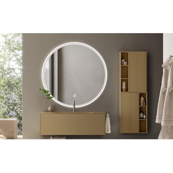 Waterproof IP44 Round Hotel Mirrors LED Anti Fog Bathroom Mirror