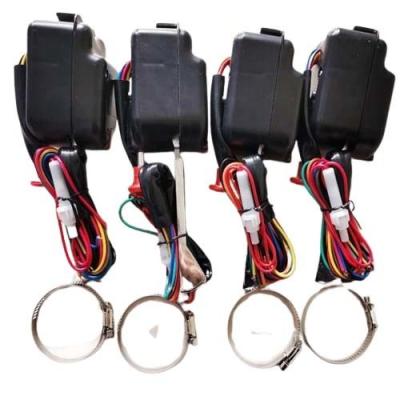 Automóvel Universal Coluna de Cromo Negro Montado Comutador de sinal de virada com botão de perigo para substituição / reparo Durabilidade excepcional