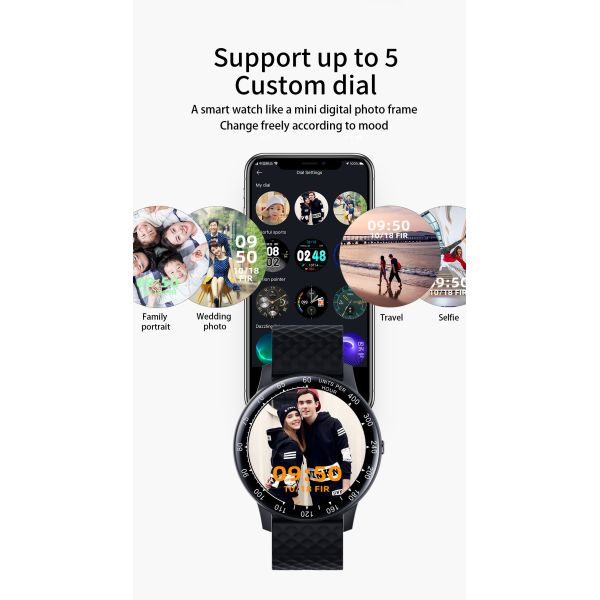 Full Touch Silica Gel Band Ip68 Sports Health Smart Watch With Multiple Sports Mode