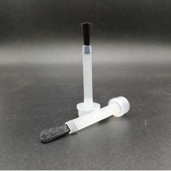 PP Bristle Nail Polish Brush Cleanup Durable Flat Arc Top