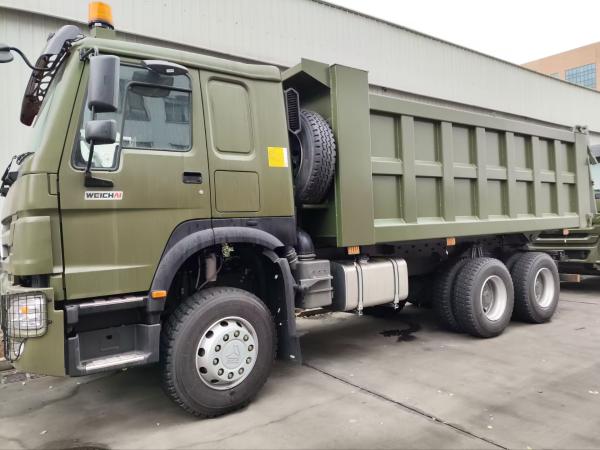 SINOTRUK HOWO 400HP Green Tipper Dump Truck RHD 6×4 12 rodas Alta potência