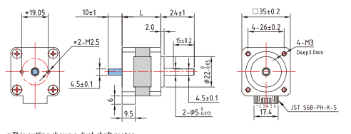 Участок 1.5A 0.07N.M Stepper мотора 2 Bi Nema 14 приполюсный гибридный