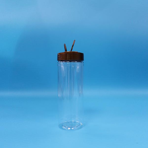 Plastic PET Round Wide Mouth Transparent Spice Jars Sifter Caps Chili Pepper Powder