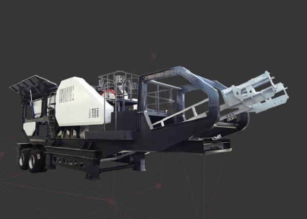 PP Series Mobile Jaw Crusher With Belt Conveyor / Coal Crushing Plant 10 - 35m3/H Capacity