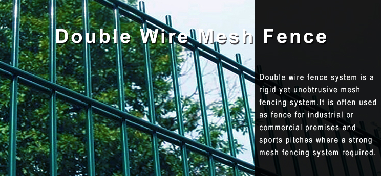 Anti Climb 8/6/8mm Double Wire Fence Panel For Garden Protection