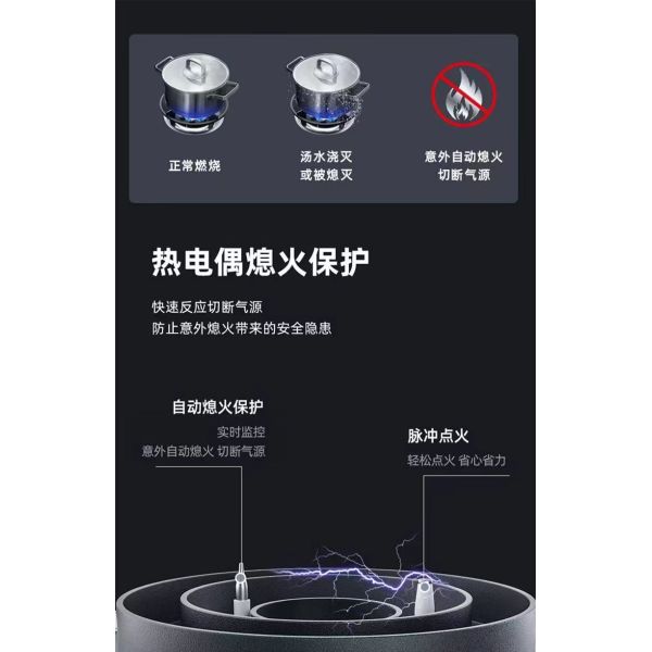 Electronic Ignition Nine-burner Double Stove for Natural Gas and LPG Household Kitchen