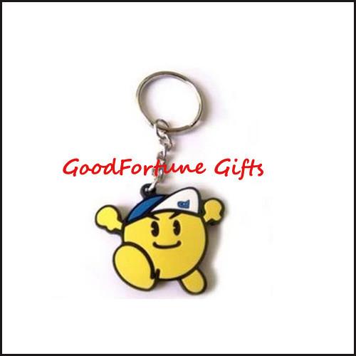 Soft Rubber Christmas Personalised Keyring Customized Silicon Santa Clause