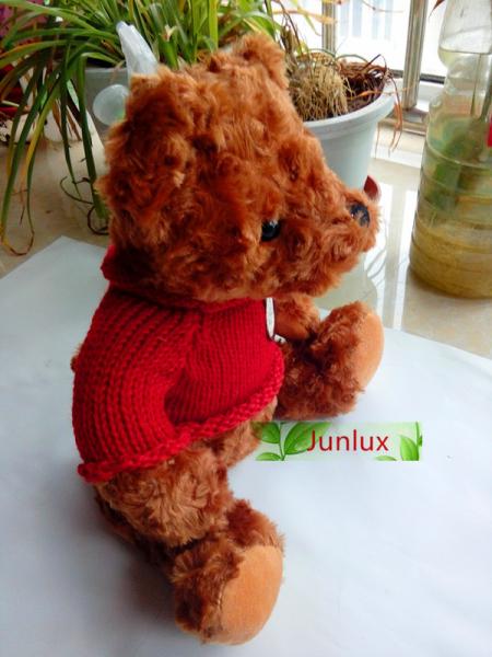 Plush Teddy Bear Gray Stuffed Toy With RED Cloth Cool Item Hot Model Animal FOR KIDS Children christmas Present New