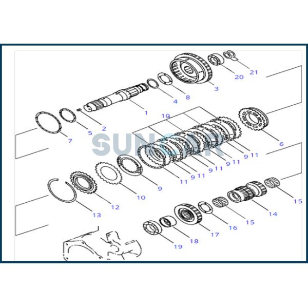 419-15-12210 4191512210 Komatsu Gearbox Seal Ring For Wheel loader Transmission WA100