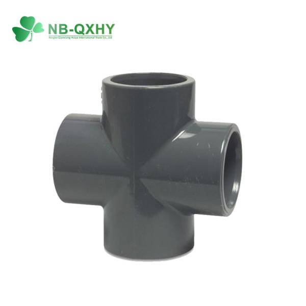 Water Supply Pn16 PVC Pipe Fitting Four Way Tee Cross Tee Connector Equal for Plumbing