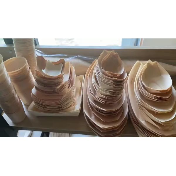 Party Occasion Compostable Wooden Boat Sushi Packaging Container Poplar Wood Material
