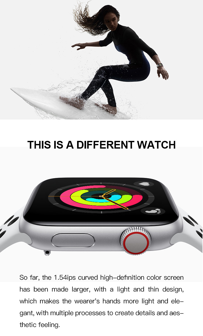 2020 умный аудиоплеер звонка ремня дозора T500 44MM для человека FK88 женщин SmartWatch дозора PK IWO телефона Android IOS Яблока