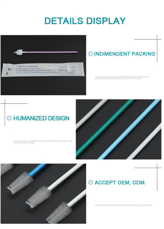 ISO13485 Disposable Endocervical Brush And Spatula