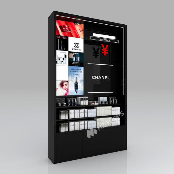 Cosmetic Display Furniture Integral Cashier Wall Cabinet For Makeup Shop Interior And Beauty Store Design