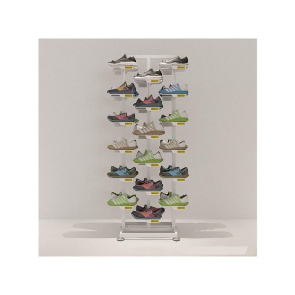 Metal Display Rack for Regular Size Shoes in Supermarkets and Stores Wheels Shoe Store
