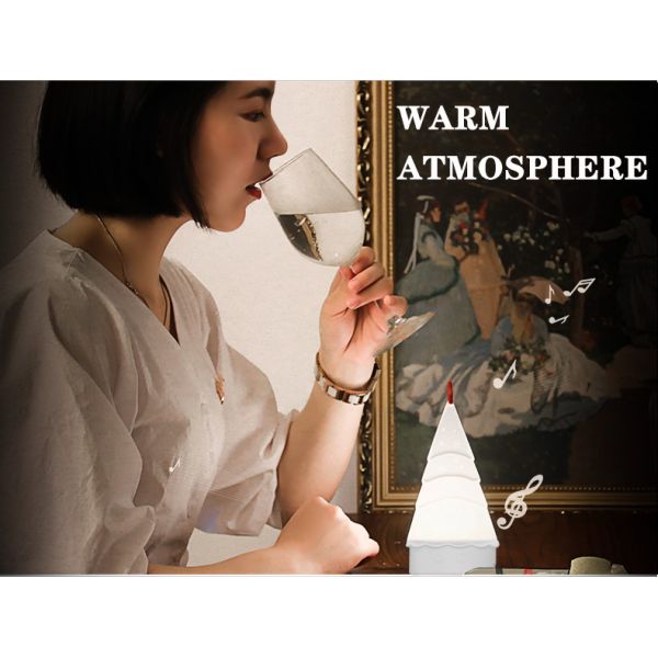 Luz de noite de árvore de Natal ecológica personalizada com controle táctil e função de música