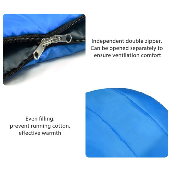 Double Zipper 89*66cm 170T Polyester Dog Sleeping Bag