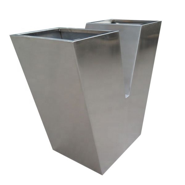 Customized Design Letter Shape Flower Pot Outdoor Stainless Steel Planter Pot Shopping Mall Plaza Flower Box